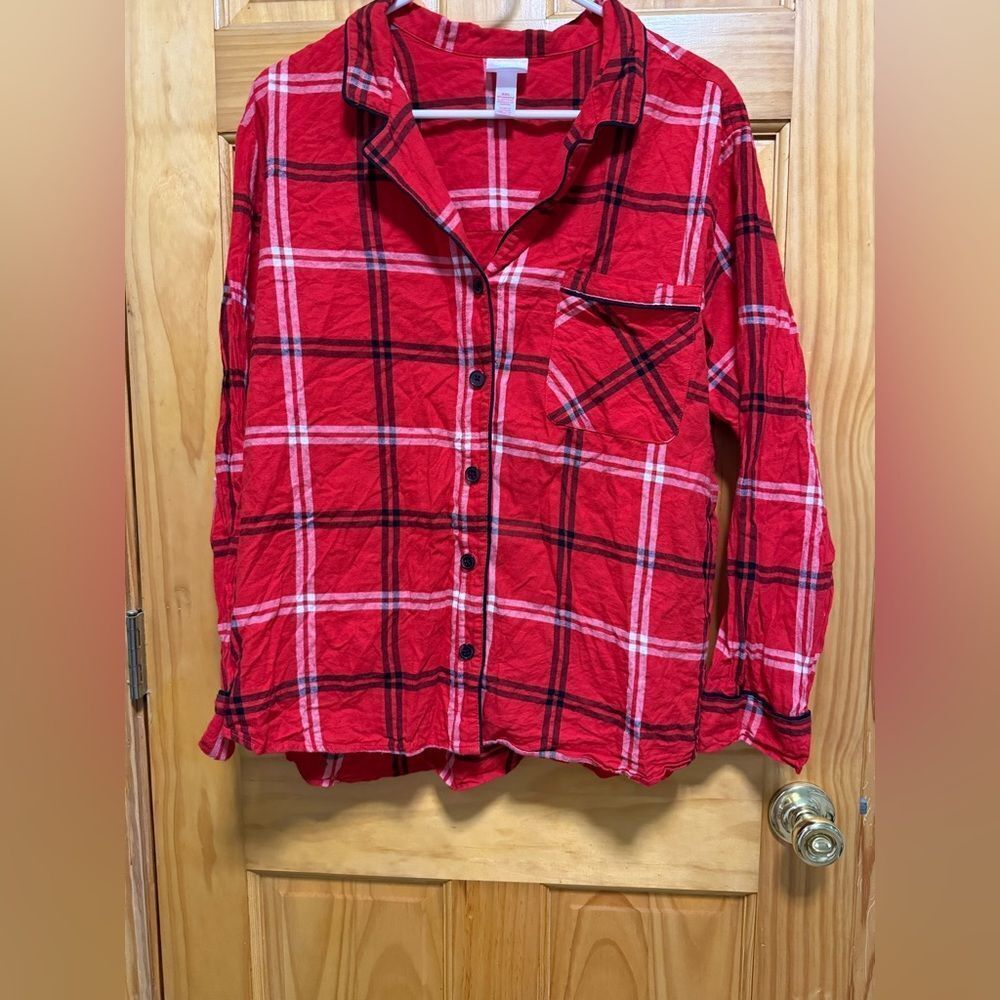 Wondershop women’s red plaid sleep shirt size XXL